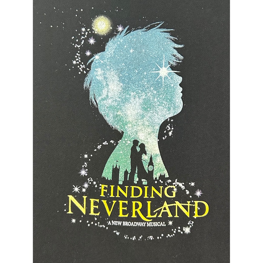 Finding Neverland Broadway Musical Embroidered Graphic Full Zip Hoodie Adult 2XL